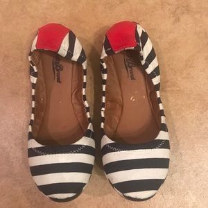 Navy striped LUCKY BRAND ballet flats